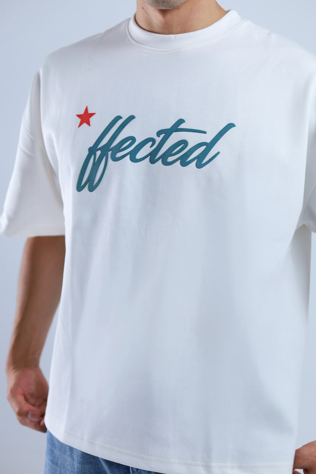 Hected Boxy Tee - Navy / White