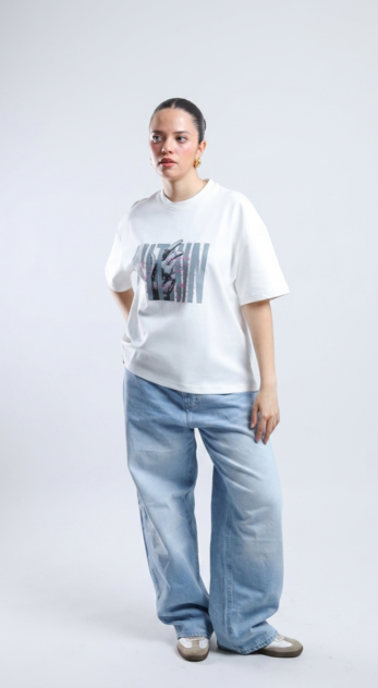 Within Boxy Tee - Brown / Black / White / Cyan