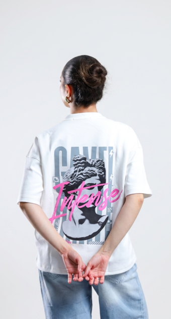 Within Boxy Tee - Brown / Black / White / Cyan