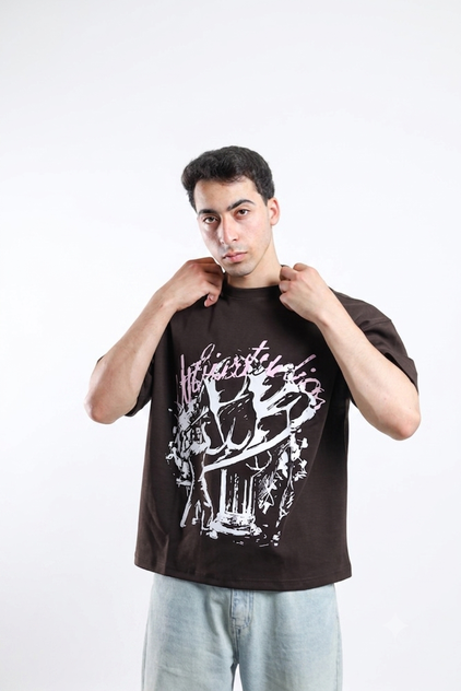 Street Revolt Tee - Brown / Dark Gray
