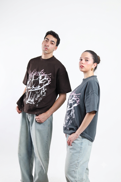 Street Revolt Tee - Brown / Dark Gray