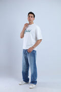 Hected Boxy Tee - Navy / White