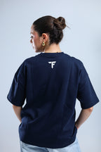 Hected Boxy Tee - Navy / White