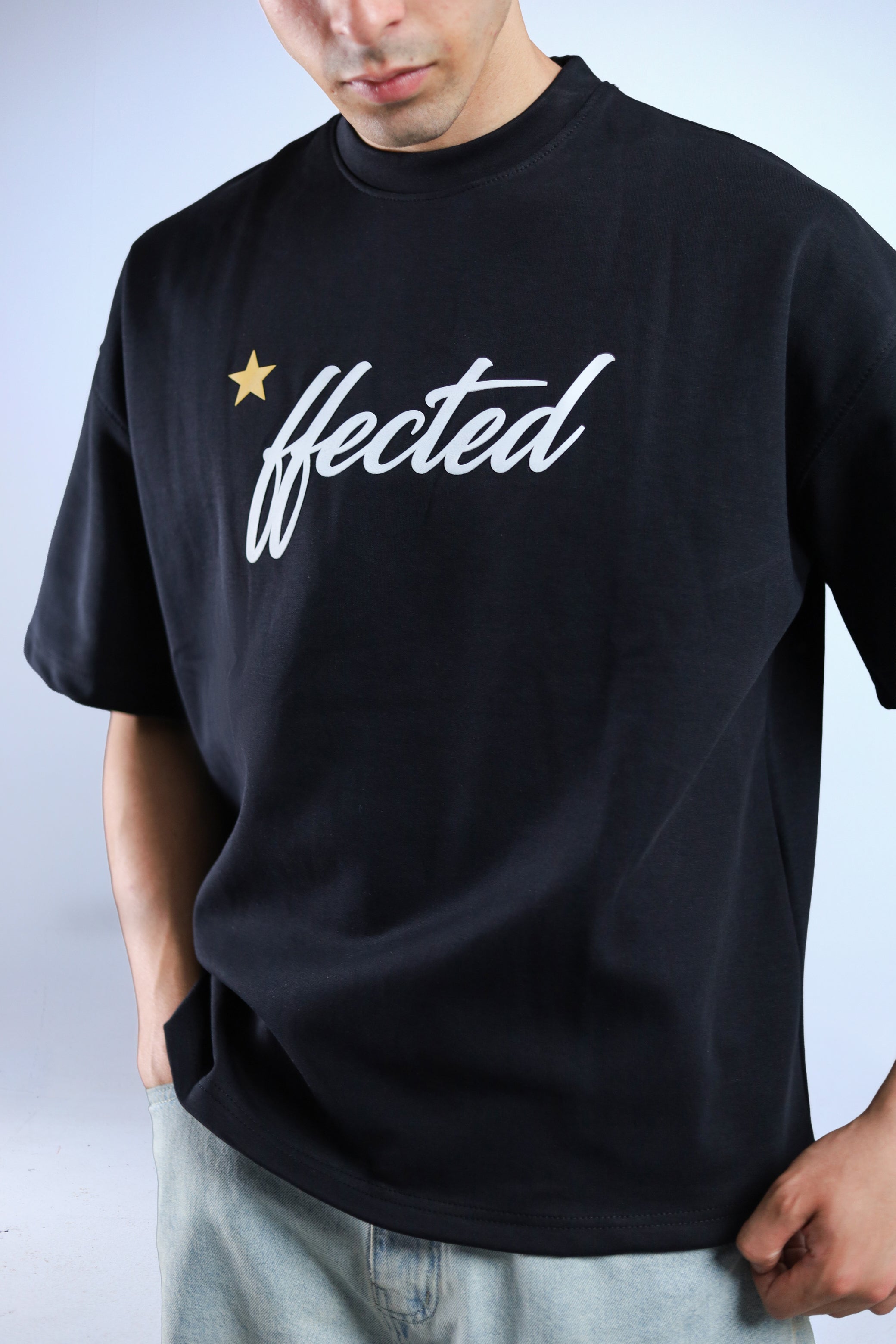 Hected Boxy Tee - Burgundy / Black