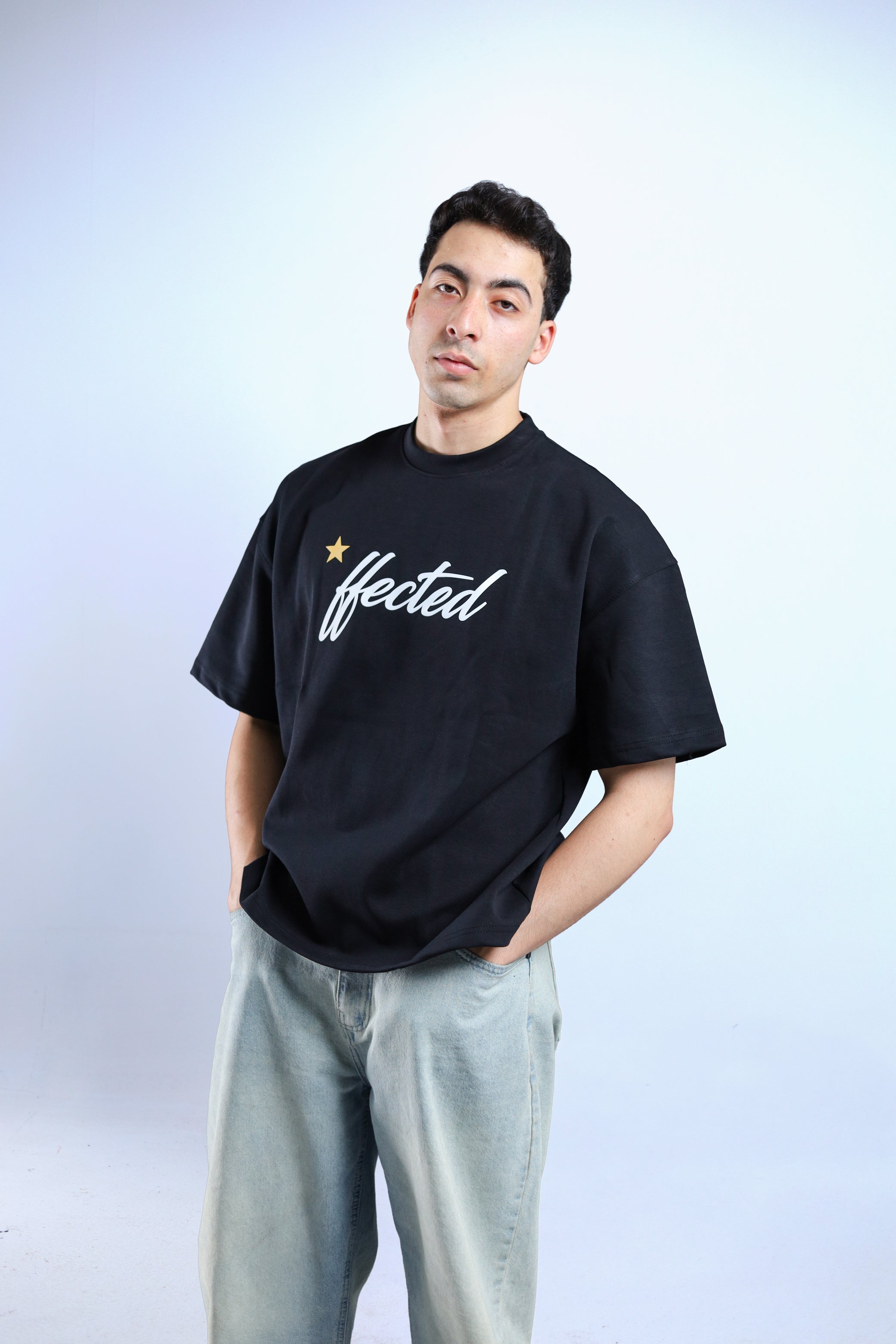 Hected Boxy Tee - Burgundy / Black