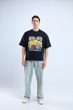 Tokyo 26 Boxy Tee - Black / White / Cyan