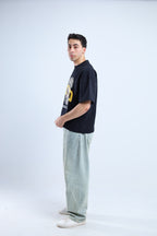 Tokyo 26 Boxy Tee - Black / White / Cyan