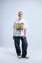Tokyo 26 Boxy Tee - Black / White / Cyan