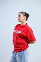 Trust Destiny Oversized Tee - Red / White