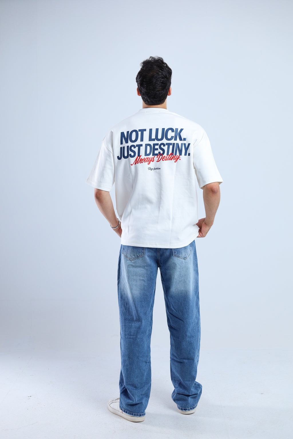 Trust Destiny Oversized Tee - Red / White
