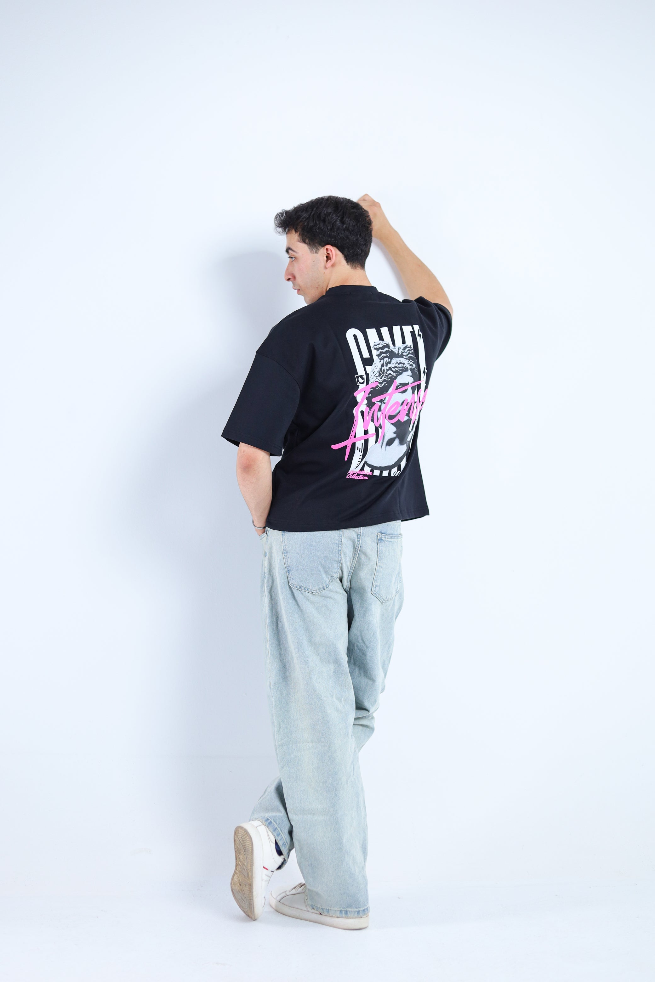 Within Boxy Tee - Brown / Black / White / Cyan