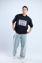 Within Boxy Tee - Brown / Black / White / Cyan