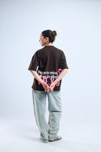TF Star Boxy Tee - White / Brown