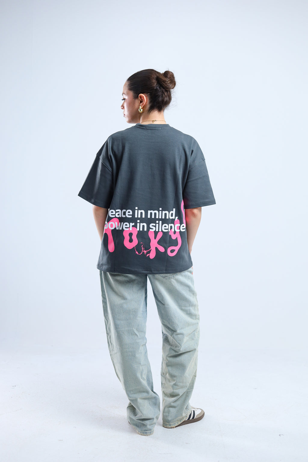 TF Star Boxy Tee - Black / Dark Gray